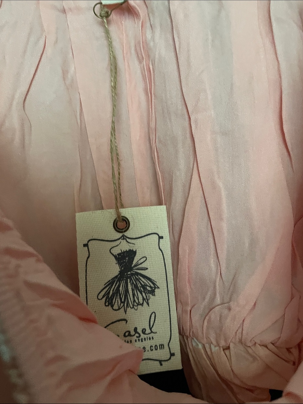 Peach Floral Puff-Sleeve Crop Top - Picture 10 of 16